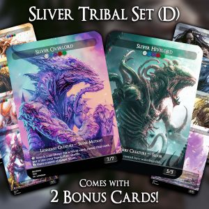 Sliver Tribal Set (D) - 10 Proxies + 2 Extra - Exclusive Designs for Collectors - Premium Proxy Cards!