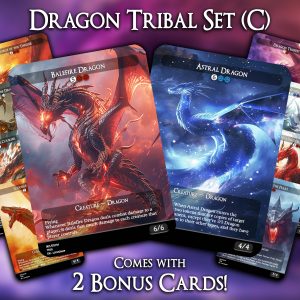 Dragon Tribal Set (C) - 10 Proxies + 2 Extra - Exclusive Designs for Collectors - Premium Proxy Cards!