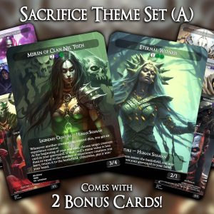Sacrifice Theme Set (A) - 10 Proxies + 2 Extra - Exclusive Designs for Collectors - Premium Proxy Cards!
