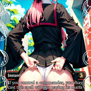 Distracting Thot v2 (MTG Deflecting Swat Proxy) // mtg proxy, mtg proxies, deflecting swat proxy, mtg, anime proxy, mtg waifu proxy