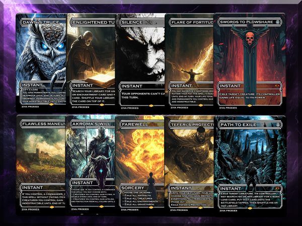 WHITE INSTANTS & SORCERY 10 PACK BUNDLE + BONUS SOLDIER TOKEN - PROXIES - WHITE STAPLES - Image 2