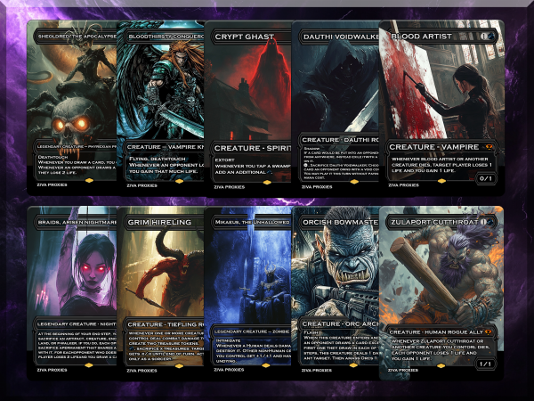 BLACK CREATURE 10 PACK BUNDLE + BONUS ORC ARMY – PROXIES – BLACK STAPLES - Image 2