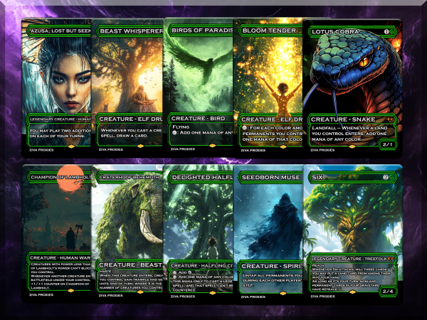 GREEN CREATURE 10 PACK BUNDLE + BONUS BEAST – PROXIES – GREEN STAPLES - Image 2