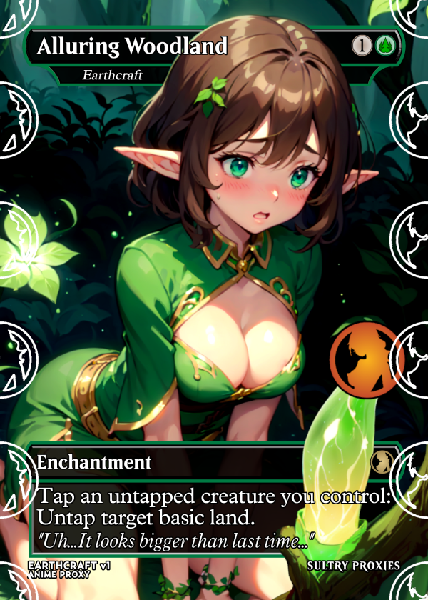 Alluring Woodland (Earthcraft) v1 Proxy | Fan-Made Deck Accessory for Playtesting