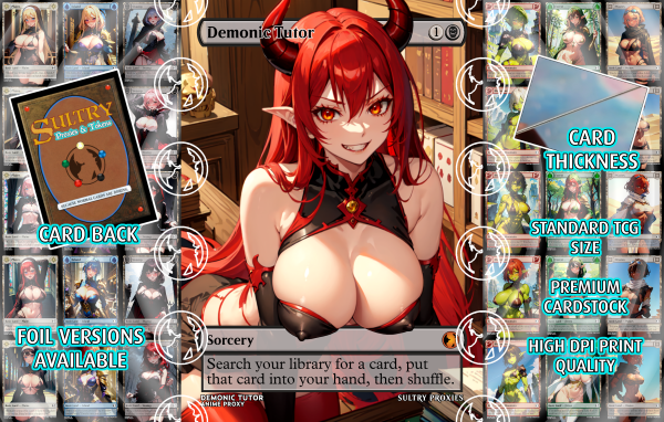 Demonic Tutor Proxy | Sultry Proxies Fan-Made Accessory for Playtesting - Image 3