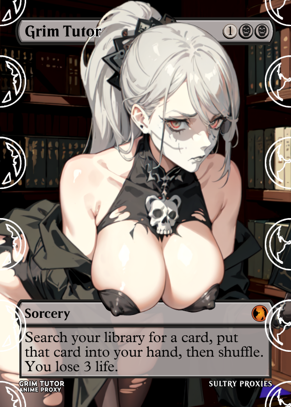Grim Tutor Proxy | Sultry Proxies Fan-Made Accessory for Playtesting