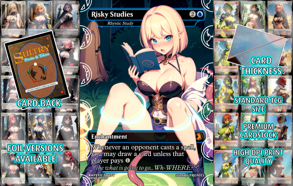 Risky Studies (Rhystic Study) Proxy | Sultry Proxies Fan-Made Accessory for Playtesting - Image 3