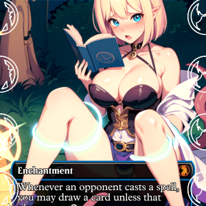 Risky Studies (Rhystic Study) Proxy | Sultry Proxies Fan-Made Accessory for Playtesting