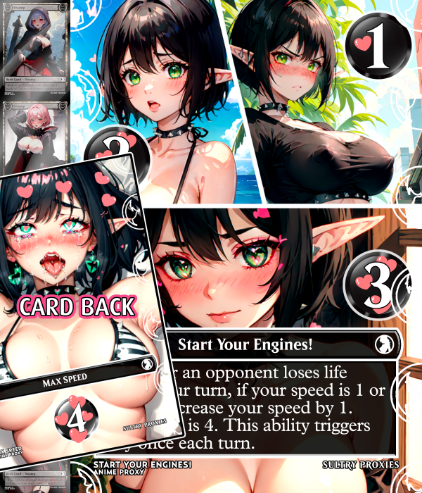 Start Your Engines! Token (Ahegao Edition) | Sultry Proxies Fan-Made Accessory for Playtesting