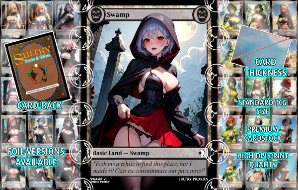 Swamp v1 Basic Land Proxy | Sultry Proxies Fan-Made Accessory for Playtesting - Image 3