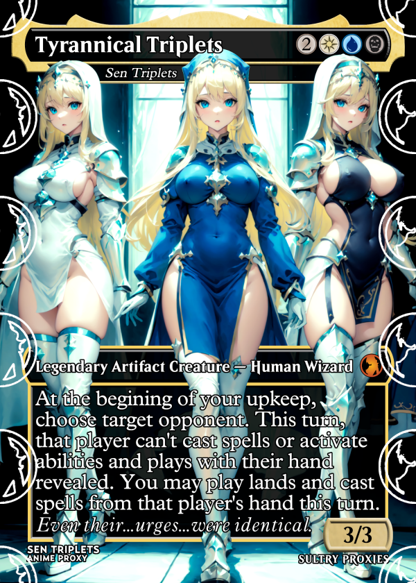 Tyrannical Triplets (Sen Triplets) Proxy | Sultry Proxies Fan-Made Accessory for Playtesting