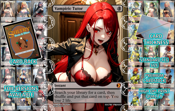 Vampiric Tutor Proxy | Sultry Proxies Fan-Made Accessory for Playtesting - Image 3