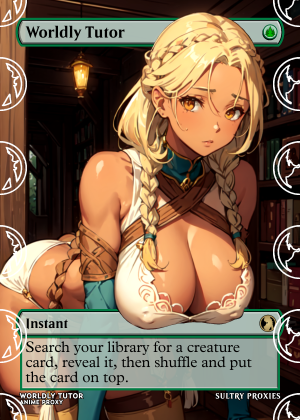Worldly Tutor Proxy | Sultry Proxies Fan-Made Accessory for Playtesting