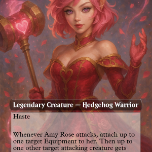 Amy Rose Proxy Card – The Blushing Blade of Love and Fury