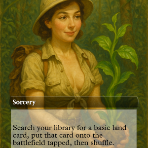 Rampant Growth – Vintage Jungle Explorer Land Ramp Card