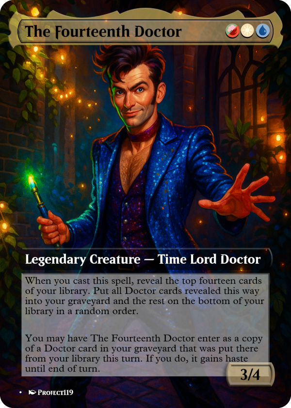 The Fourteenth Doctor Glam Rock Proxy Card – Commander-Ready Custom Art