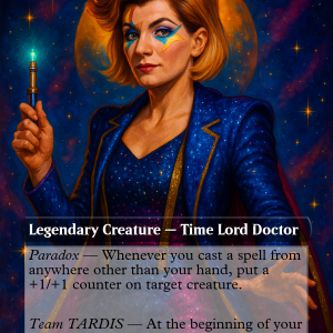 The Thirteenth Doctor Glam Rock Proxy Card – Commander-Ready Magic Art