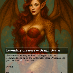 The Ur-Dragon Fantasy Burlesque Proxy Card – MTG Dragon Commander Art