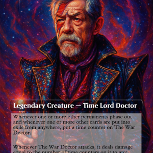 The War Doctor Glam Rock Proxy Card – Commander-Ready Magic Art
