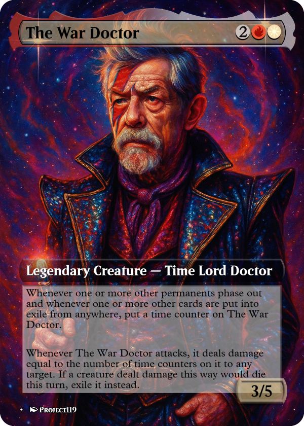 The War Doctor Glam Rock Proxy Card – Commander-Ready Magic Art