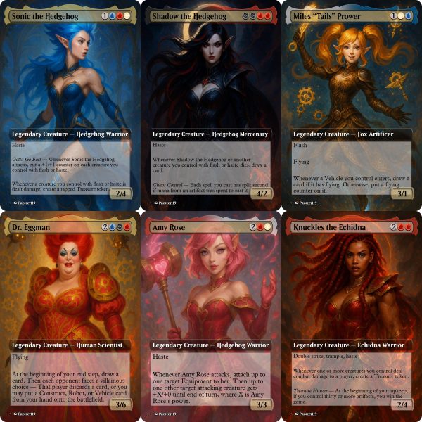 Sonic the Hedgehog Proxy Bundle – 7 Legendary Cards | MTG Proxy Set
