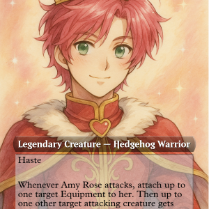 Amy Rose – Prince of Power | Shoujo Fantasy MTG Commander Card