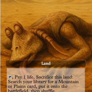 Arid Mesa – Dried-Out Desert Dweller MTG Card (Parody Land Edition)