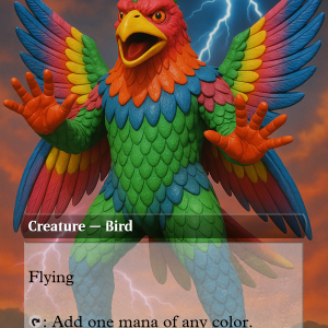 Birds of Paradise – Cosmic Kaiju Mana Beast | Campy Retro Commander Art