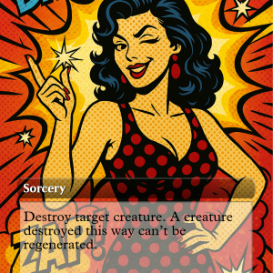 Damn – Retro Pin-Up MTG Proxy (Overloaded & Outrageous)