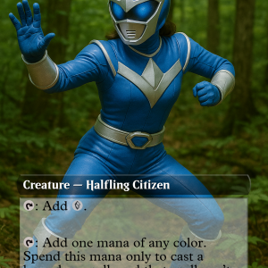 Delighted Halfling – Sentai Hero Mana Ally MTG Card