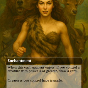 Garruk’s Uprising – Wild Matron of the Hunt MTG Card (Fantasy Pantheon Style)