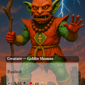 Ignoble Hierarch – Goblin Kaiju Cultist Custom MTG Card