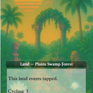 Abzan Vaporwave Land Bundle – 18-Card MTG Mana Set in Pastel Retro Aesthetic