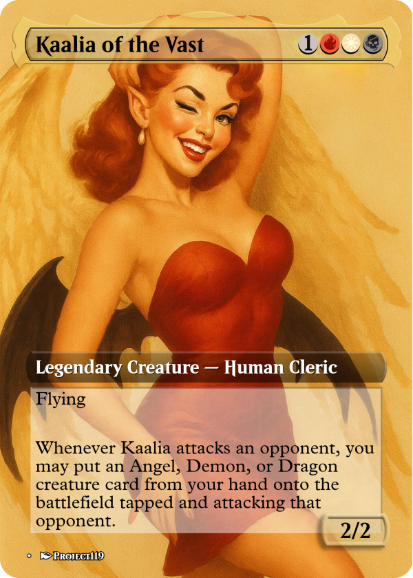 Kaalia of the Vast – Angelic-Demonic Pin-Up Commander Card