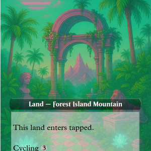Temur Triwave – 18 Land MTG Bundle (Vaporwave Mana Style)