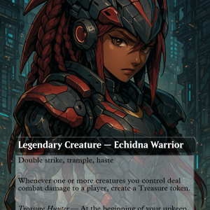 Knuckles the Echidna – Cyberpunk Commander MTG Card