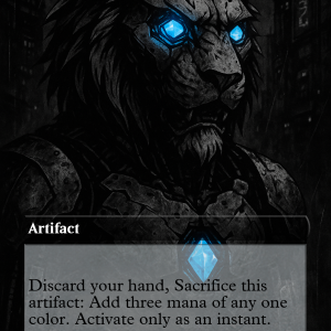 Lion’s Eye Diamond – Cyberpunk Lion Edition (Blue Core Glare)