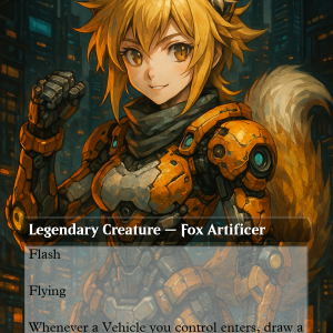 Miles “Tails” Prower – Fox Artificer Ace | Cyberpunk MTG Commander