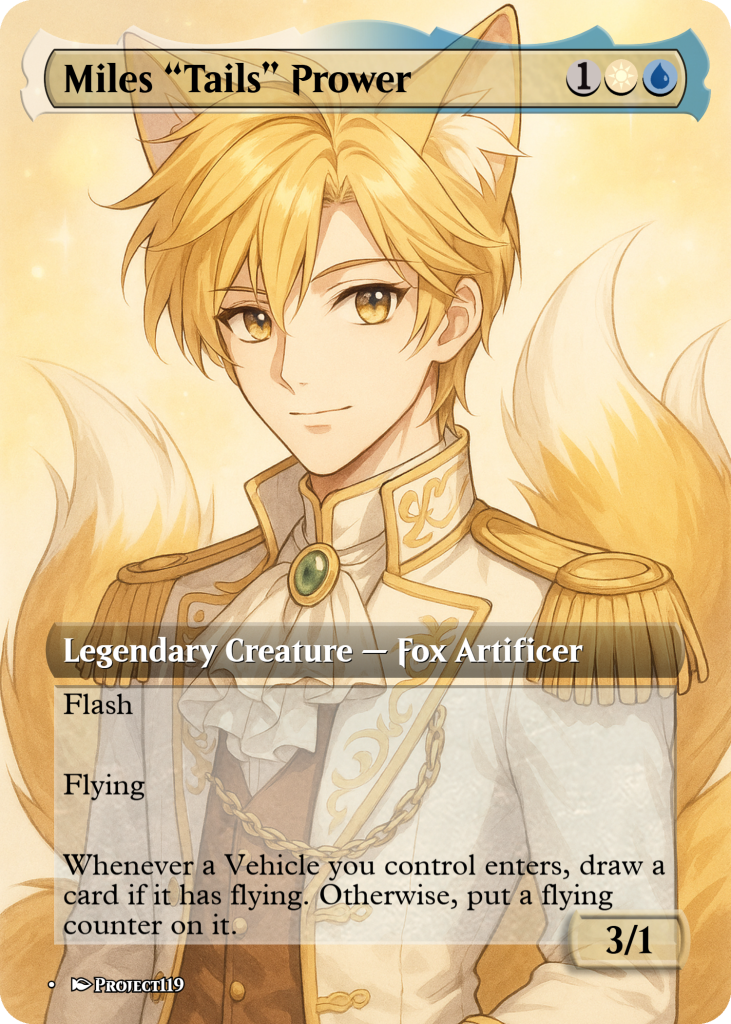 Miles Tails Prower  Shoujo Style MTG Commander Custom Card - MTGEtsy