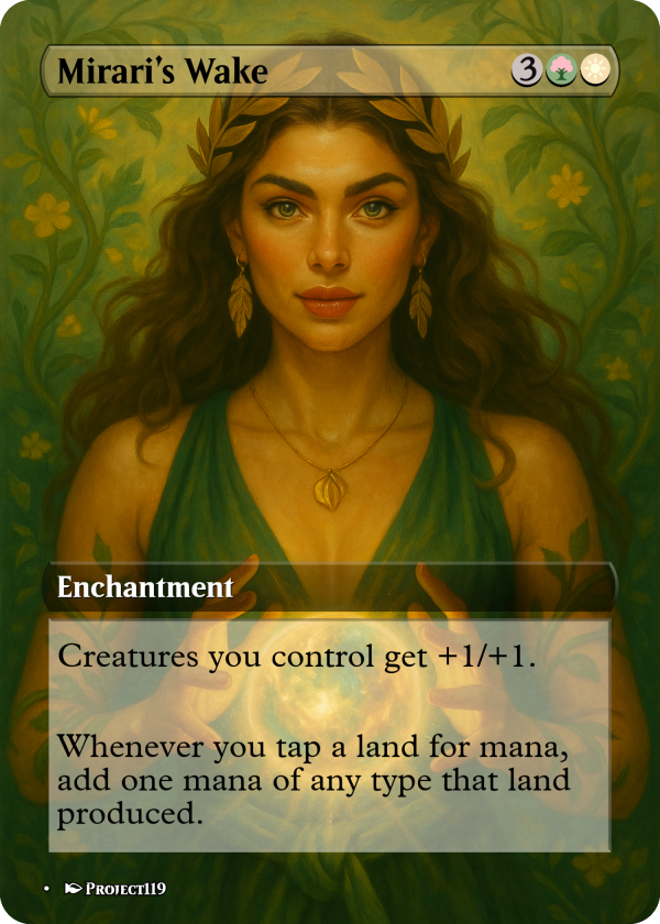 Mirari’s Wake – Goddess of Abundance MTG Card (Fantasy Pantheon Style)