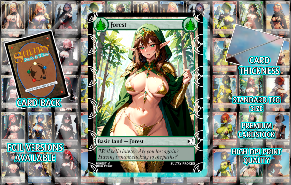 Forest v1 Basic Land Proxy | Sultry Proxies Fan-Made Accessory for Playtesting - Image 2