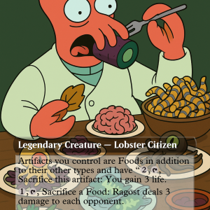 Ragost, Deft Gastronaut – Lobster Citizen MTG Altered Art Card