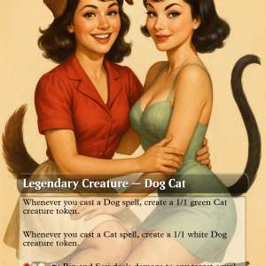 Rin and Seri, Inseparable – Vintage Pet Lover Commander Card