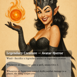 Sauron, the Dark Lord – Retro Pin-Up MTG (Lord of the Glam Rings)