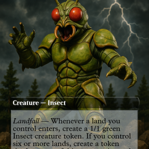 Scute Swarm – Rubber Suit Series MTG Custom Card