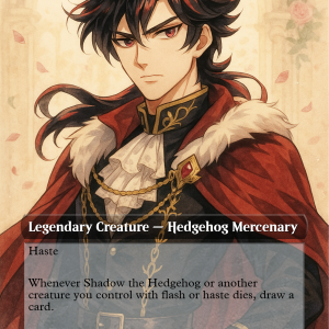 Shadow the Hedgehog – Shoujo Manga Fantasy MTG Custom Card