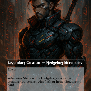 Shadow the Hedgehog – Cyberpunk MTG Commander