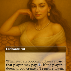 Smothering Tithe – Treasure Queen MTG Card (Fantasy Pantheon Style)