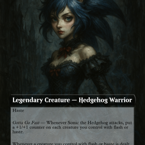 Sonic the Hedgehog – Gothic Fantasy MTG Custom Commander Card