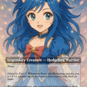 Sonic the Hedgehog – Shoujo Manga Fantasy MTG Card
